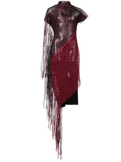 Paula Knorr полупрозрачное платье с бахромой