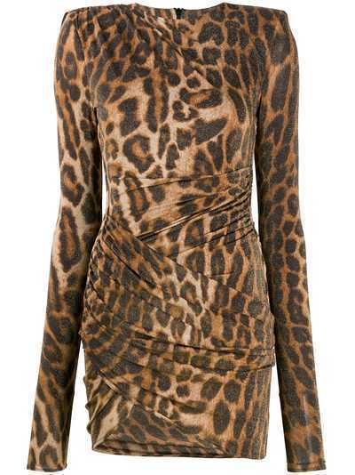 Alexandre Vauthier платье с леопардовым принтом