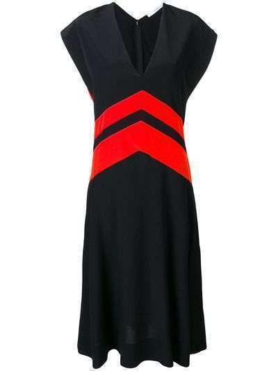 Givenchy расклешенное платье дизайна колор-блок