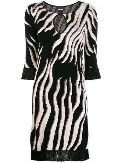 Just Cavalli платье-свитер с тигровым принтом