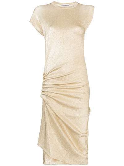 Paco Rabanne платье миди асимметричного кроя с рукавами кап