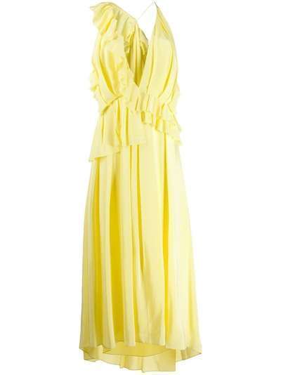Victoria Beckham платье асимметричного кроя с оборками