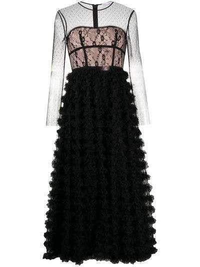 RedValentino кружевное ярусное платье