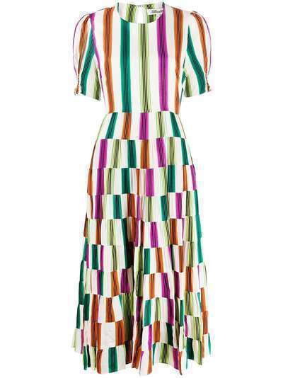 DVF Diane von Furstenberg полосатое платье в стиле колор-блок