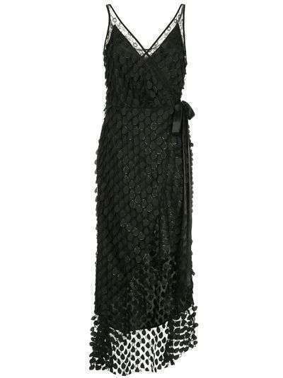 Manning Cartell расклешенное платье миди с вышивкой