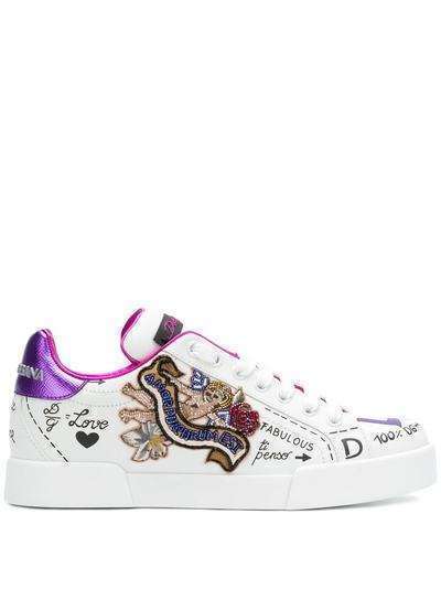 Dolce & Gabbana embellished scribble sneakers