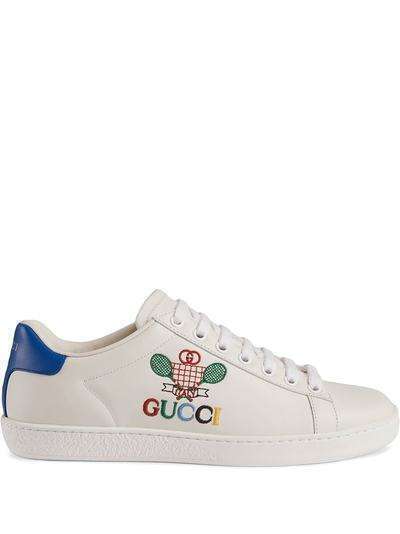 Gucci кроссовки Ace с вышивкой Gucci Tennis