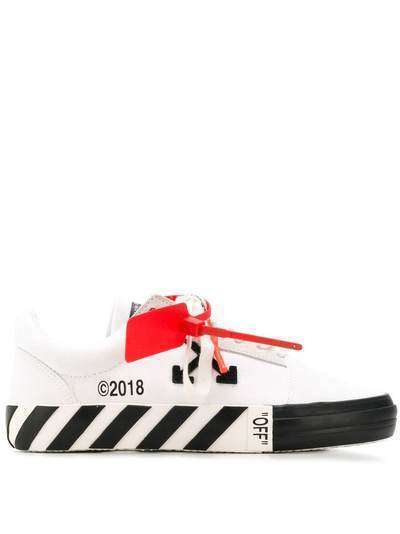 Off-White кроссовки в полоску на шнуровке