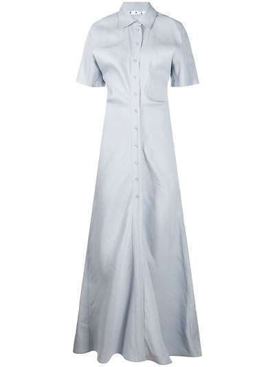Off-White платье-рубашка длины макси
