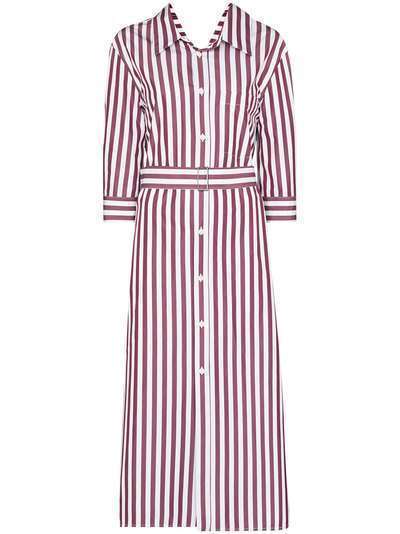 Marni полосатое платье-рубашка длины миди