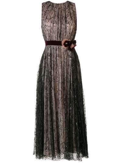 Talbot Runhof платье с поясом