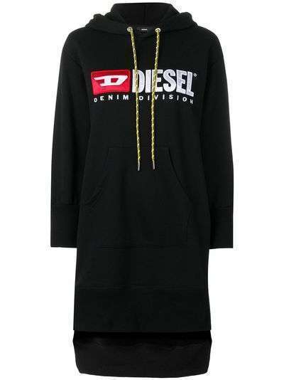 Diesel платье-худи с логотипом