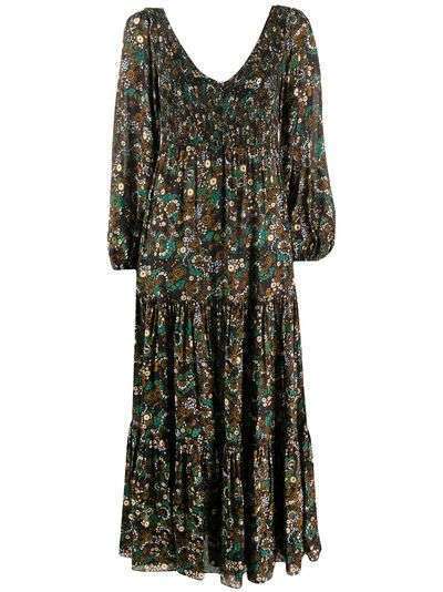 Rixo ярусное платье Lottie Klimt с принтом