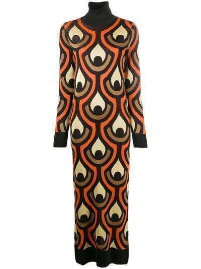 Paco Rabanne трикотажное платье с абстрактным принтом