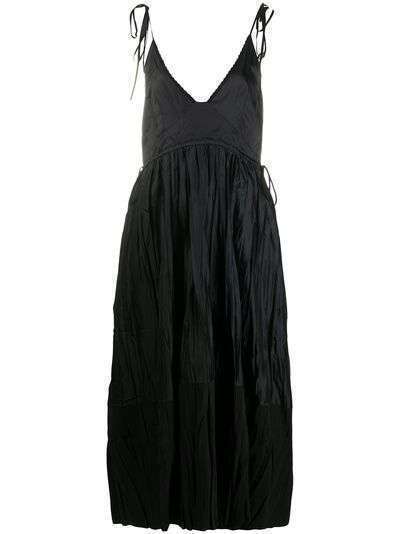 Jil Sander платье миди с жатым эффектом
