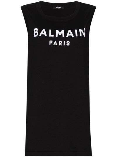 Balmain платье мини с логотипом