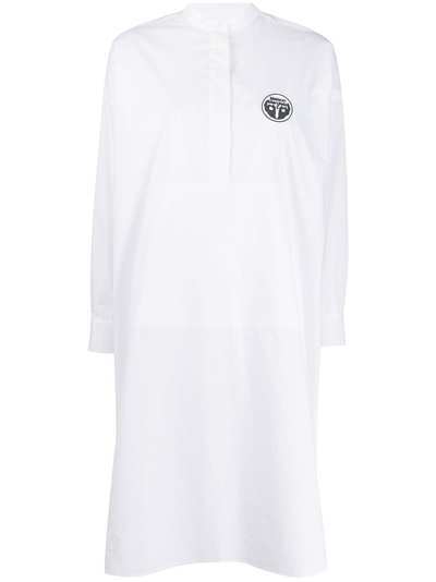 MM6 Maison Margiela платье-рубашка с нашивкой-логотипом