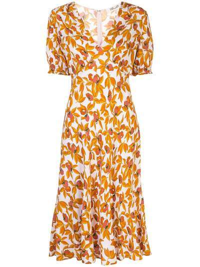 DVF Diane von Furstenberg платье с цветочным принтом
