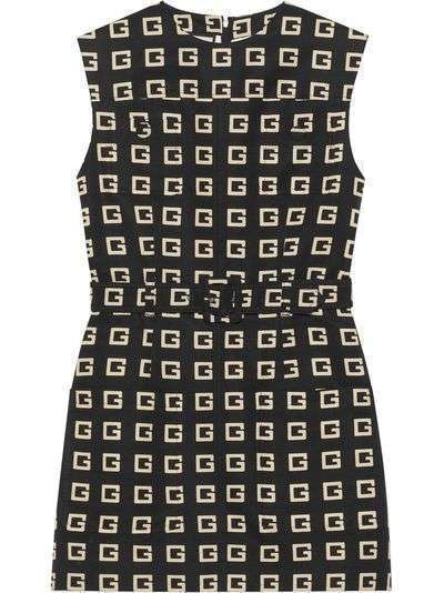 Gucci платье с принтом Square G