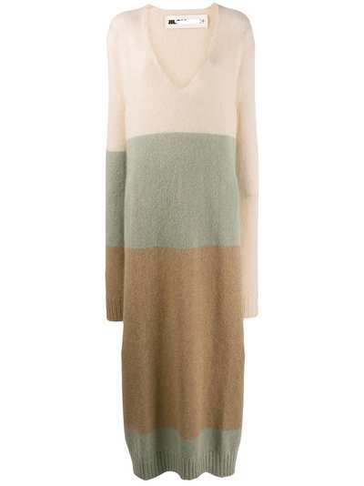 Jil Sander платье в стиле колор-блок