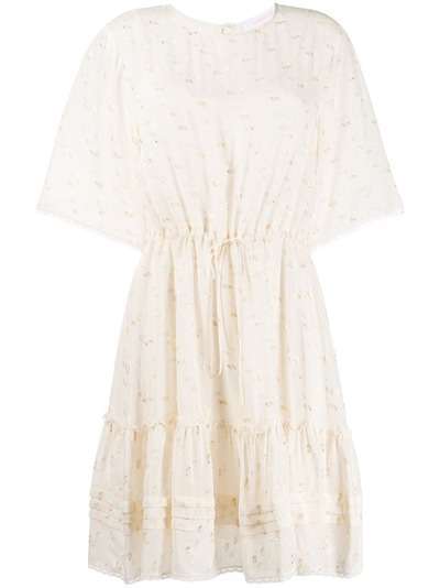 See by Chloé платье из ткани филькупе с кулиской