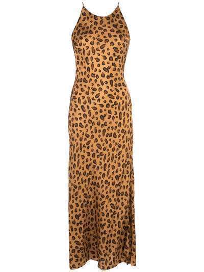 Rosetta Getty платье-комбинация с леопардовым принтом