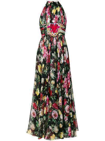 Dolce & Gabbana плиссированное платье с вырезом-петлей халтер