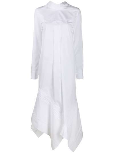 Jil Sander платье асимметричного кроя с длинными рукавами