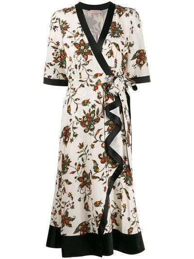 Tory Burch платье с запахом и цветочным принтом