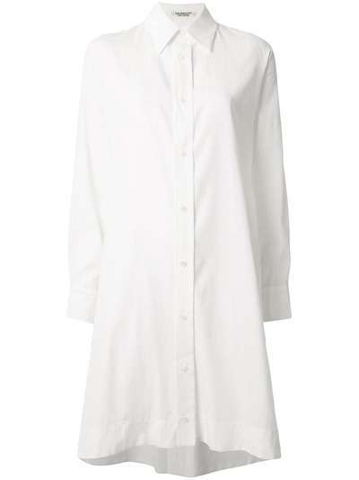Yohji Yamamoto платье-рубашка оверсайз с длинными рукавами