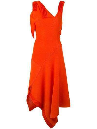 Victoria Beckham асимметричное платье с расклешенной юбкой