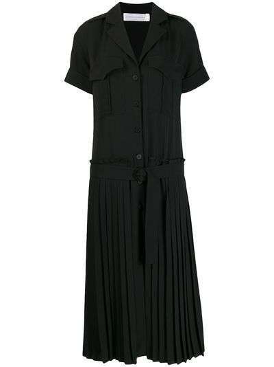 Victoria Victoria Beckham платье-рубашка с плиссированной юбкой