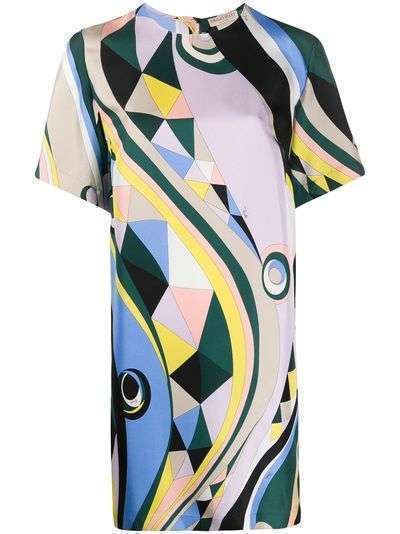 Emilio Pucci платье-трапеция с абстрактным принтом