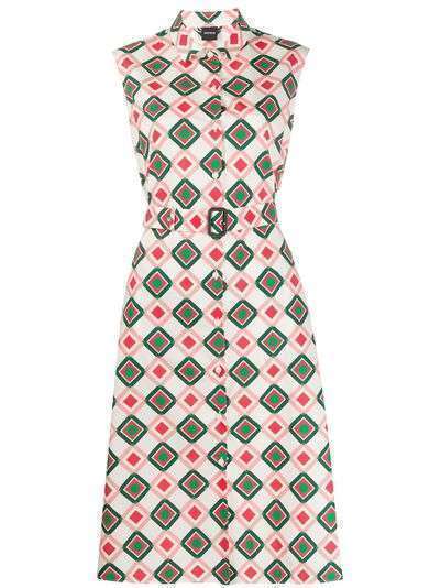 Aspesi платье-рубашка с геометричным принтом