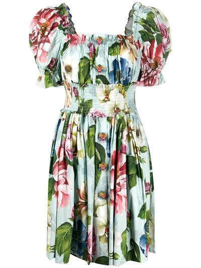 Dolce & Gabbana короткое платье с цветочным принтом