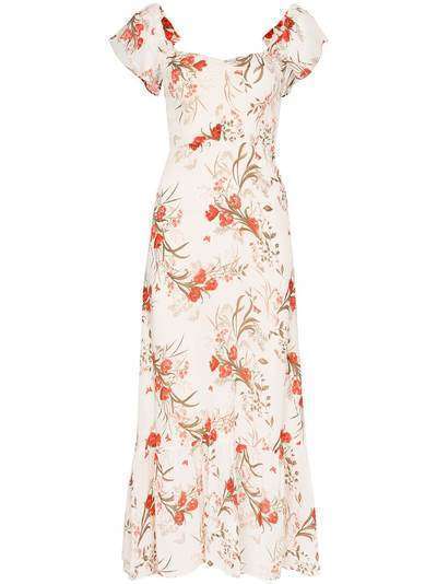 Reformation платье макси Butterfly с цветочным принтом