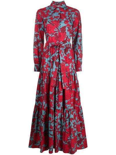 La Doublej платье-рубашка Bellini с завязками и цветочным принтом