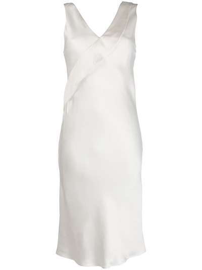 Helmut Lang приталенное платье с V-образным вырезом