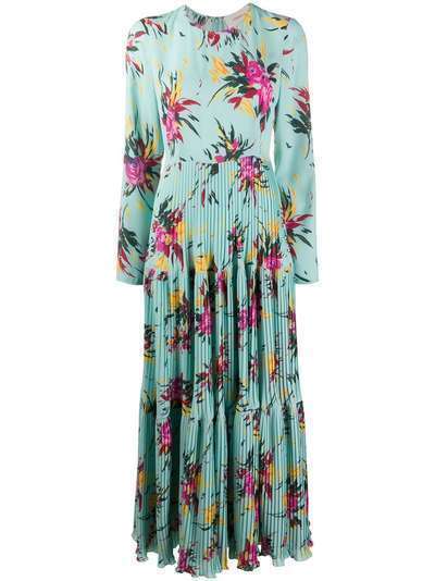 La Doublej платье с цветочным принтом и плиссировкой