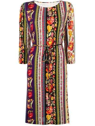 Etro платье-туника с цветочным принтом