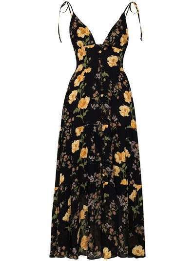Reformation платье миди Jaden с цветочным принтом