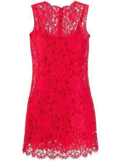 Dolce & Gabbana кружевное платье А-силуэта с фестонами