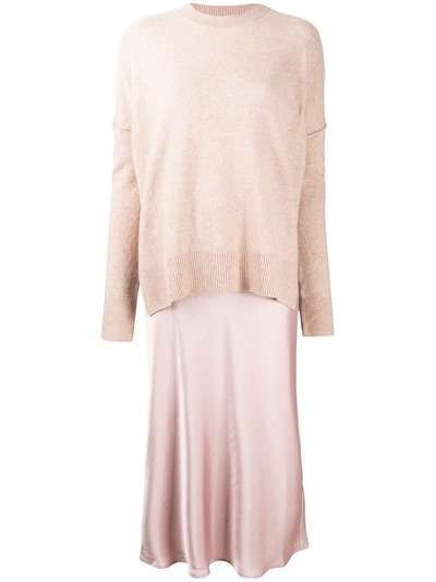AllSaints платье-джемпер Darla с контрастным подолом