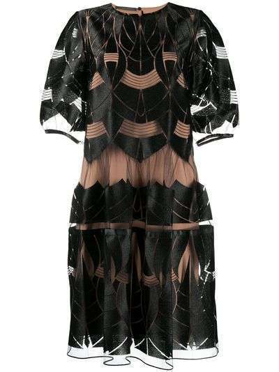 Alberta Ferretti многослойное платье с вырезами