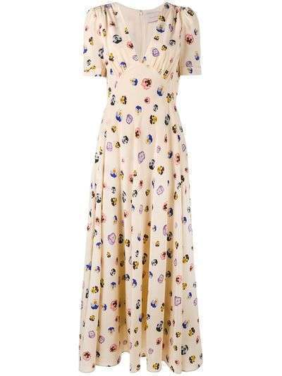 Christopher Kane платье с цветочным рисунком