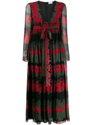 RedValentino платье с цветочным принтом