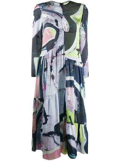 Marques'Almeida платье с абстрактным принтом