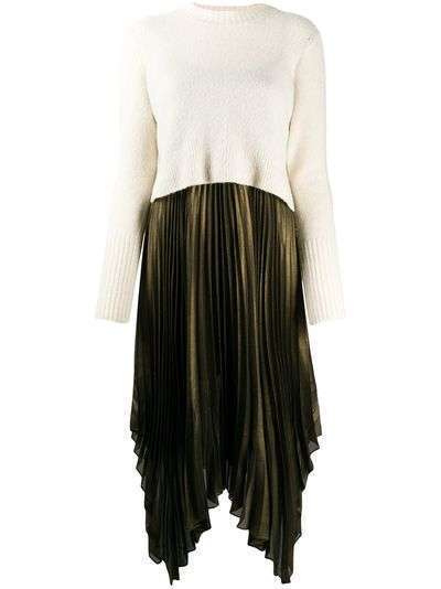 AllSaints платье-джемпер Lerin с контрастным подолом