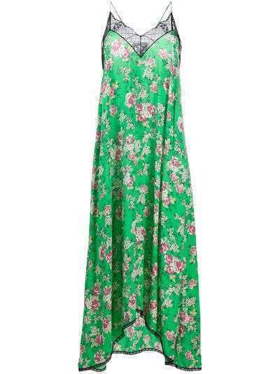 Zadig&Voltaire платье-комбинация с цветочным принтом