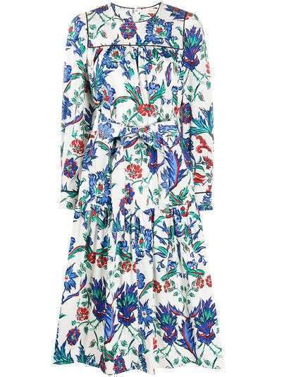 Tory Burch платье миди с цветочным принтом